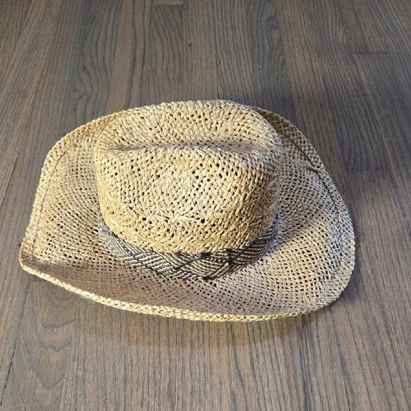 Larry Mahan's Straw Cowboy Hat with Braided Band - Picture 2 of 12